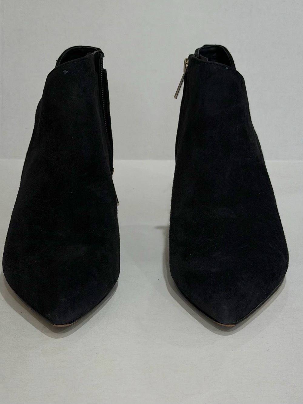 Sam Edelman Black Suede Pointed Toe Ankle Booties